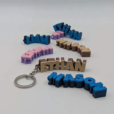Móc Khóa Tên Khớp Nối (Articulated Name Keychain)