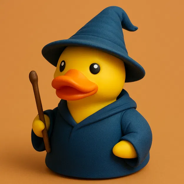 Mô hình Wizard Duckling - Chú vịt phù thủy đáng yêu cho máy in 3D - Image 1