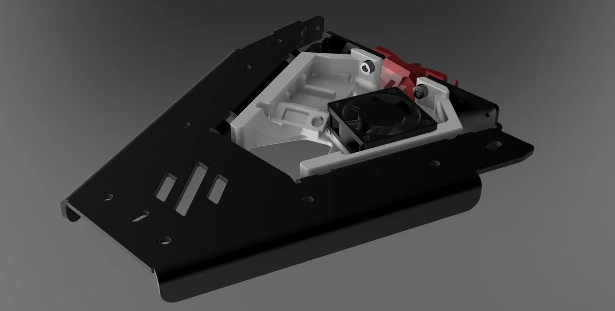 Voron V0 / V0.1 / V0.2 / R1 Kirigami Bed Brace + Fan - Image 1
