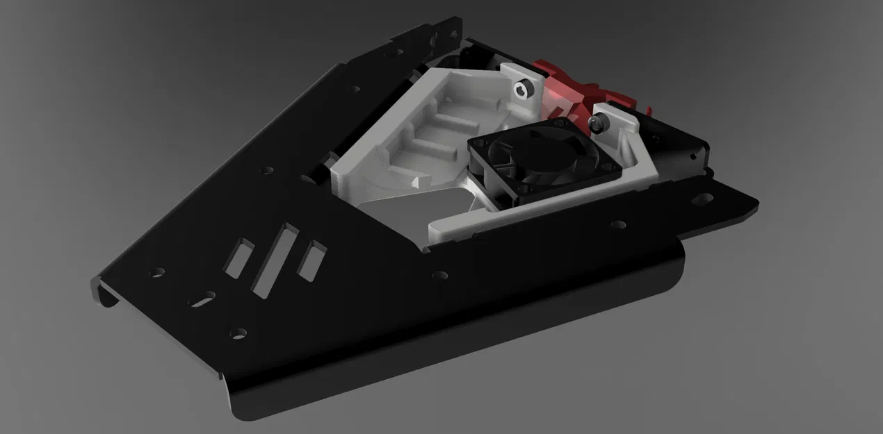 Voron V0 / V0.1 / V0.2 / R1 Kirigami Bed Brace + Fan - Image 2