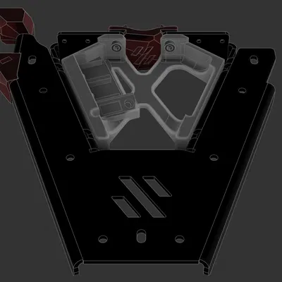 Voron V0 / V0.1 / V0.2 / R1 Kirigami Bed Brace + Fan