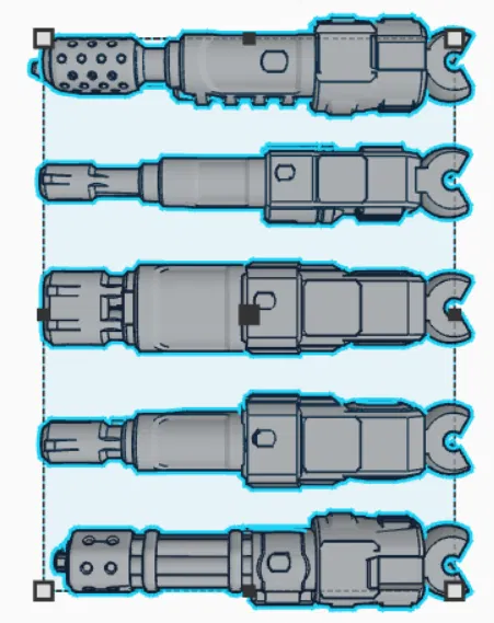 Bộ phụ kiện cánh tay súng (Blaster Arms) cho mô hình Mini 13 - Image 1