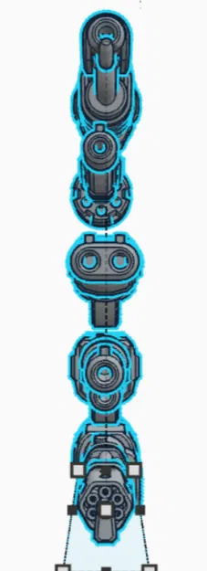 Bộ phụ kiện cánh tay súng (Blaster Arms) cho mô hình Mini 13 - Image 2