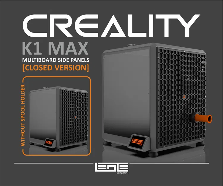 CREALITY K1max - TẤM ỐP MULTIBOARD [DẠNG KÍN + GIÁ ĐỠ CUỘN DÂY] - Image 1