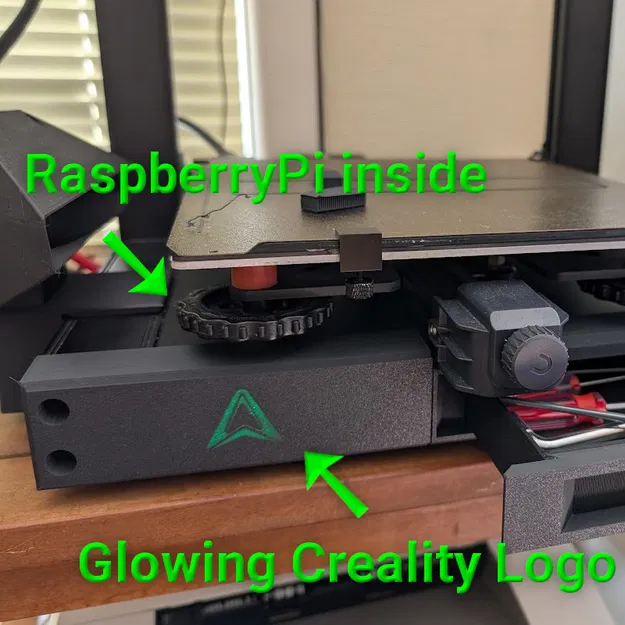 Mod Creality Ender-3 S1: Mặt trước tích hợp Raspberry Pi cho OctoPrint - Image 1