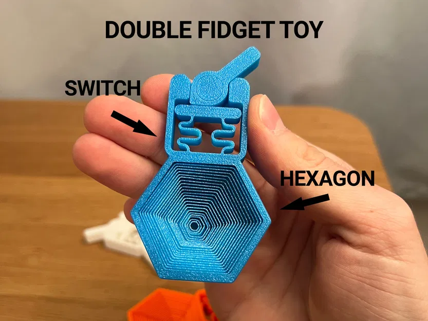 Đồ chơi Fidget Đôi – Công tắc & Lục giác xoắn - Image 1