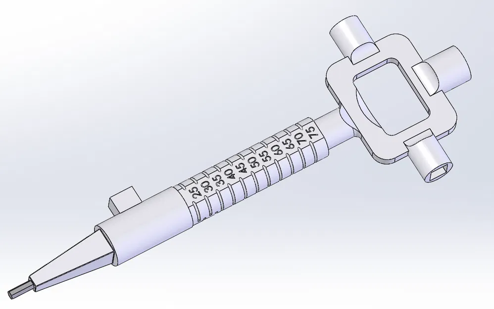 Bauschlüssel - Chìa khóa kiến trúc hỗ trợ đo kích thước xi lanh cửa - Image 1