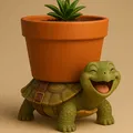 Chậu cây hình chú rùa đang cười cực chất - Thumbnail 1