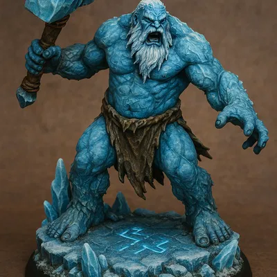 Mô hình 3D Frost Giant - Gã Khổng Lồ Băng Giá cho người sưu tầm