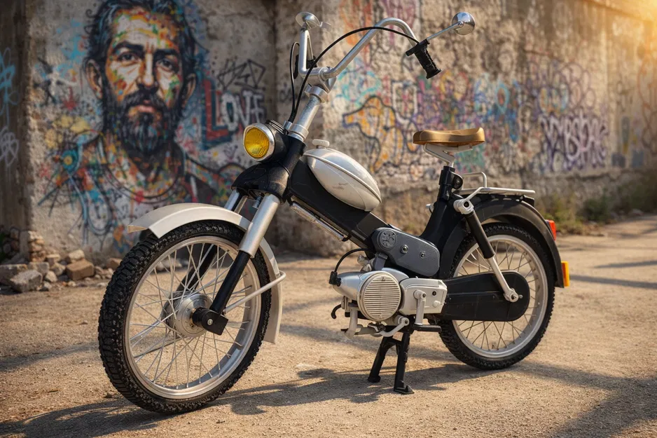 Mô hình xe cổ Puch MV50 1974 tỷ lệ 1:8 - Dự án in 3D cực chất - Image 1