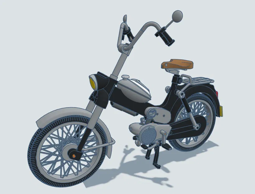 Mô hình xe cổ Puch MV50 1974 tỷ lệ 1:8 - Dự án in 3D cực chất - Image 3