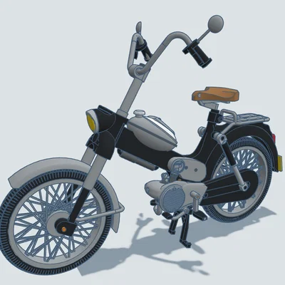 Mô hình xe cổ Puch MV50 1974 tỷ lệ 1:8 - Dự án in 3D cực chất