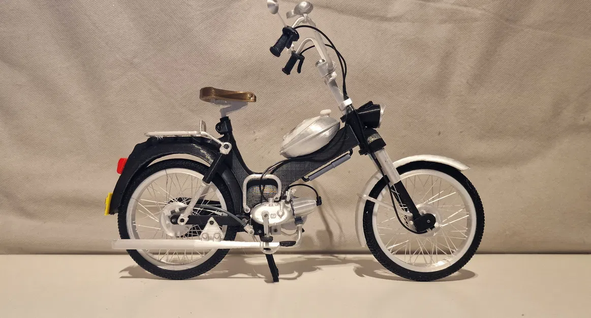 Mô hình xe cổ Puch MV50 1974 tỷ lệ 1:8 - Dự án in 3D cực chất - Image 4