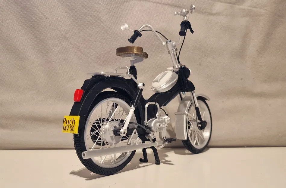 Mô hình xe cổ Puch MV50 1974 tỷ lệ 1:8 - Dự án in 3D cực chất - Image 6