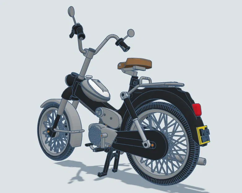 Mô hình xe cổ Puch MV50 1974 tỷ lệ 1:8 - Dự án in 3D cực chất - Image 7