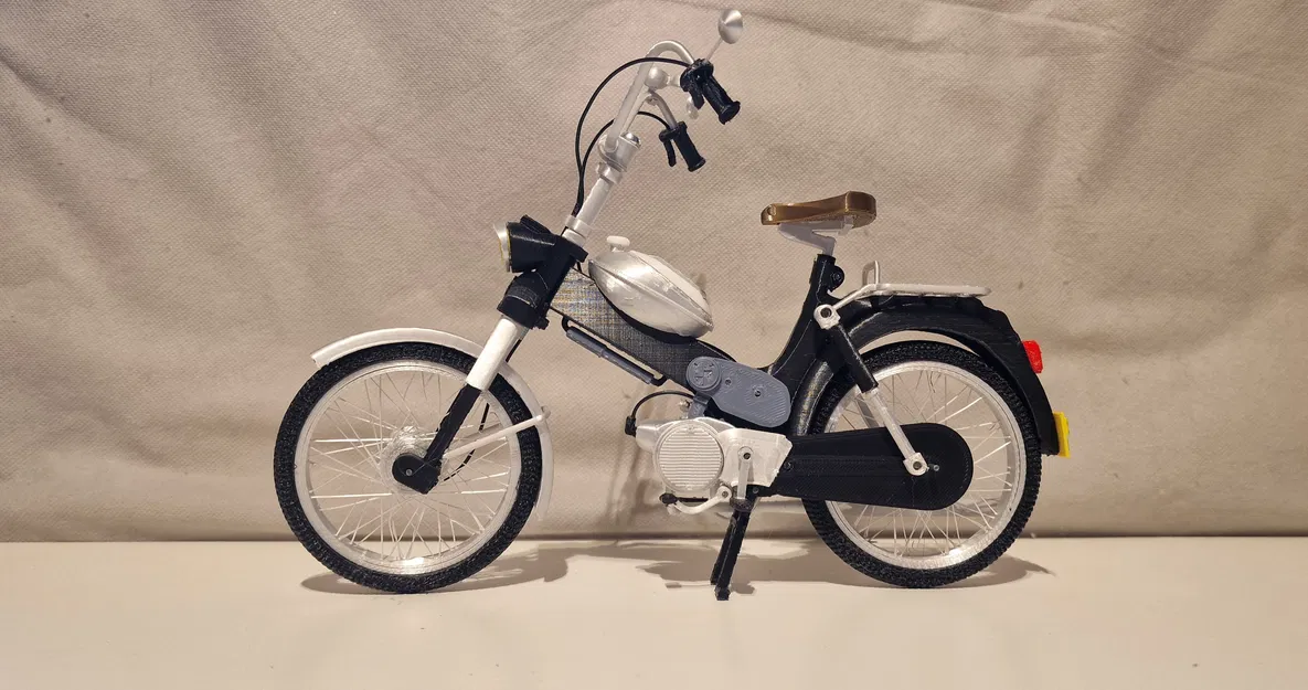 Mô hình xe cổ Puch MV50 1974 tỷ lệ 1:8 - Dự án in 3D cực chất - Image 9