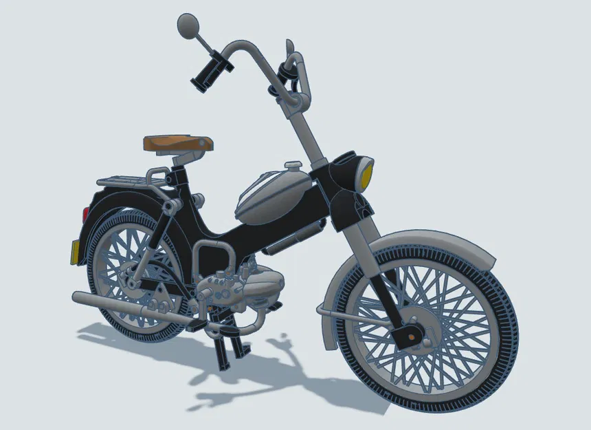 Mô hình xe cổ Puch MV50 1974 tỷ lệ 1:8 - Dự án in 3D cực chất - Image 12