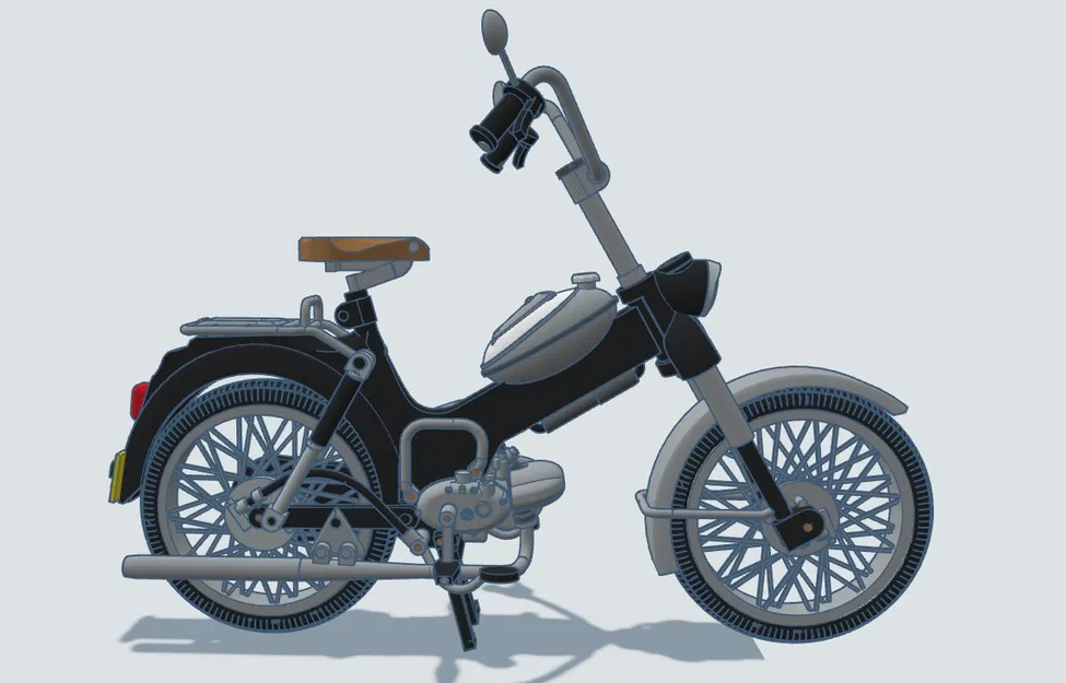 Mô hình xe cổ Puch MV50 1974 tỷ lệ 1:8 - Dự án in 3D cực chất - Image 14