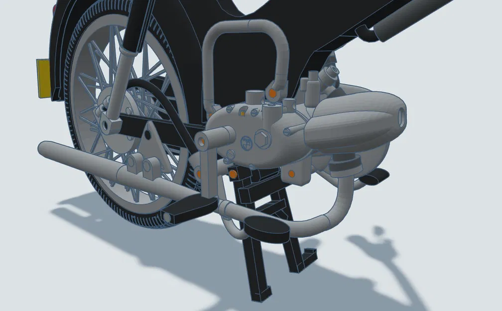 Mô hình xe cổ Puch MV50 1974 tỷ lệ 1:8 - Dự án in 3D cực chất - Image 17