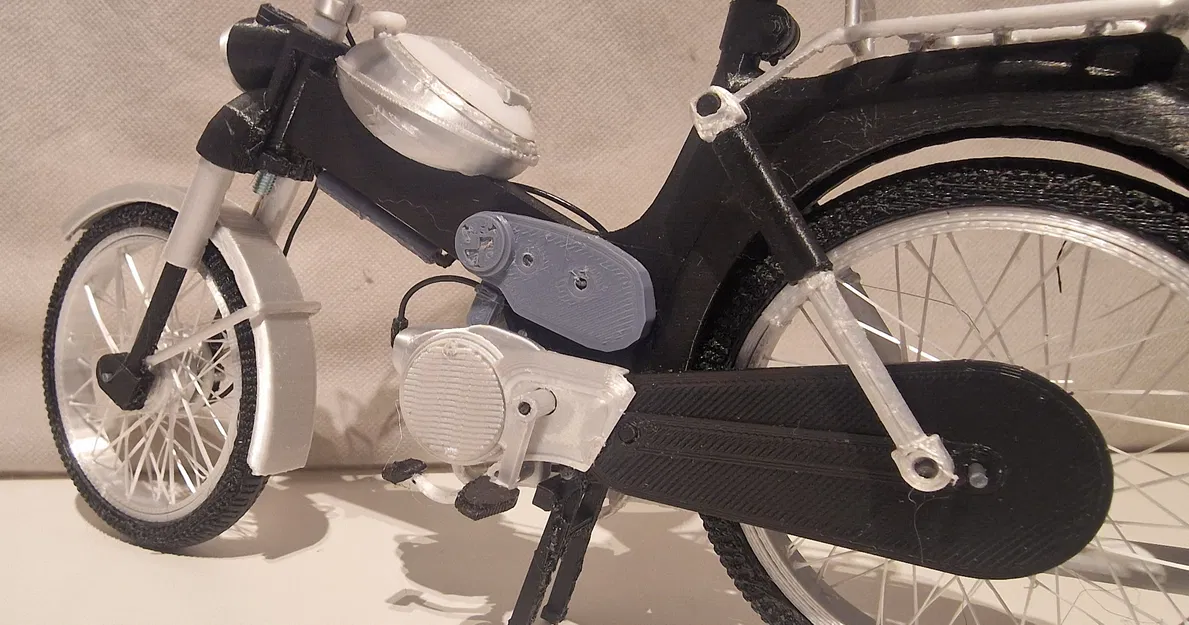 Mô hình xe cổ Puch MV50 1974 tỷ lệ 1:8 - Dự án in 3D cực chất - Image 20