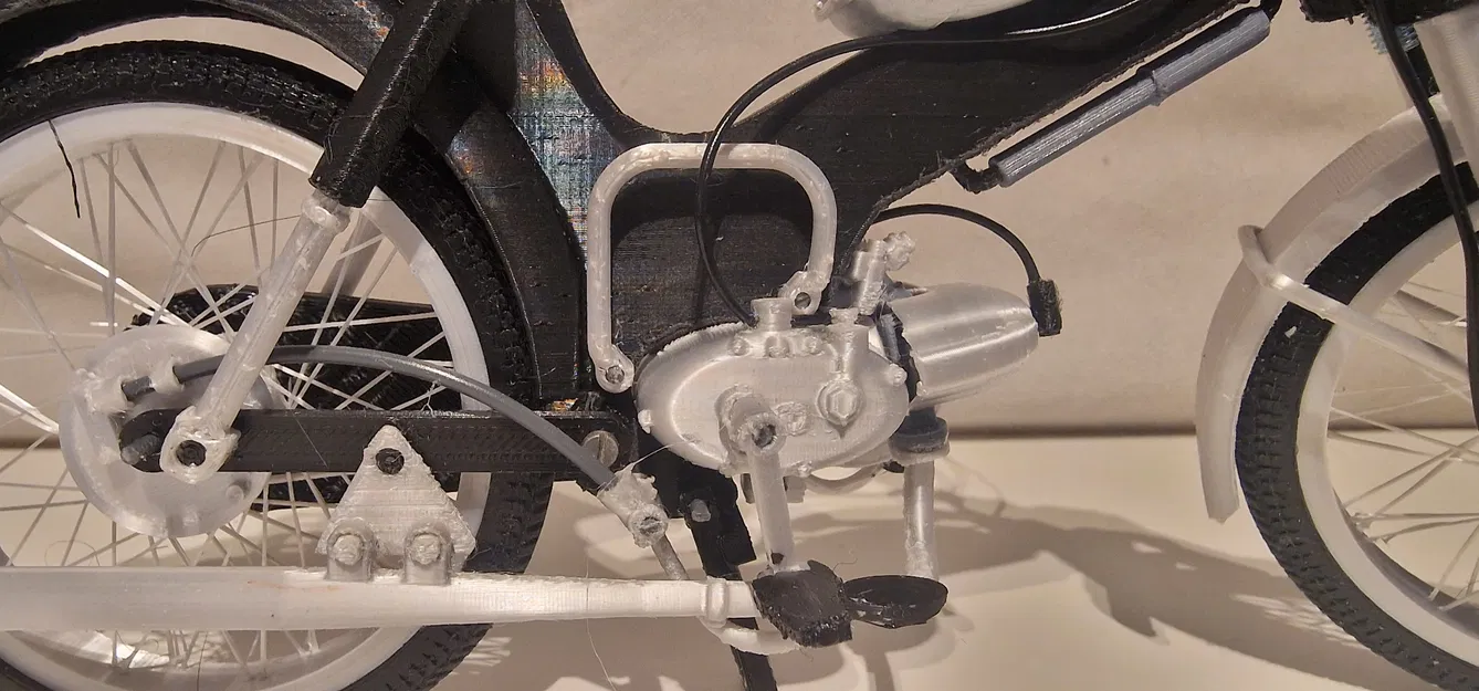 Mô hình xe cổ Puch MV50 1974 tỷ lệ 1:8 - Dự án in 3D cực chất - Image 25