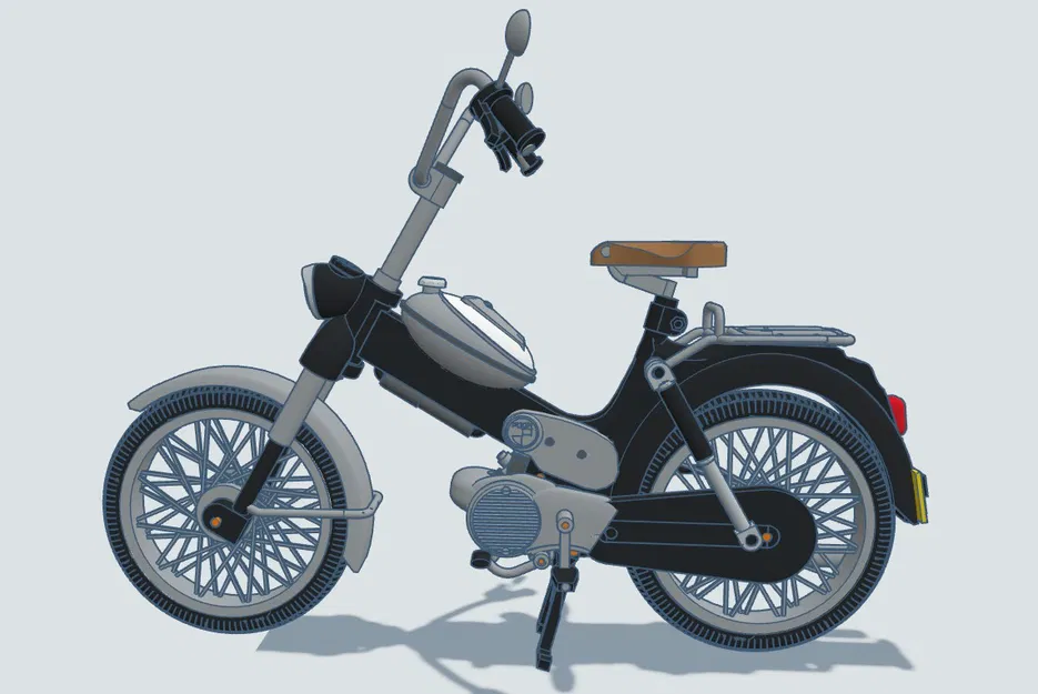 Mô hình xe cổ Puch MV50 1974 tỷ lệ 1:8 - Dự án in 3D cực chất - Image 30