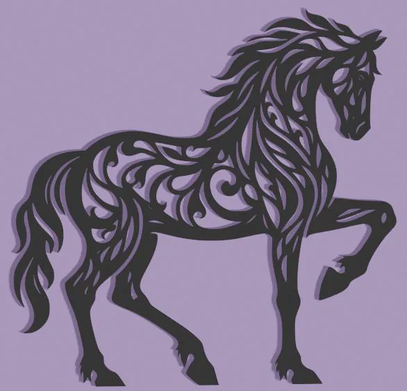 Mô hình trang trí ngựa Silhouet Horse tinh tế cho máy in 3D - Image 2