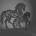 Mô hình trang trí ngựa Silhouet Horse tinh tế cho máy in 3D - Thumbnail 3