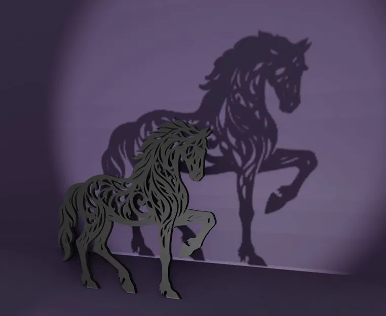 Mô hình trang trí ngựa Silhouet Horse tinh tế cho máy in 3D - Image 4