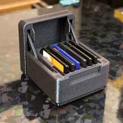 Hộp đựng thẻ SD có bản lề - Tương thích Gridfinity