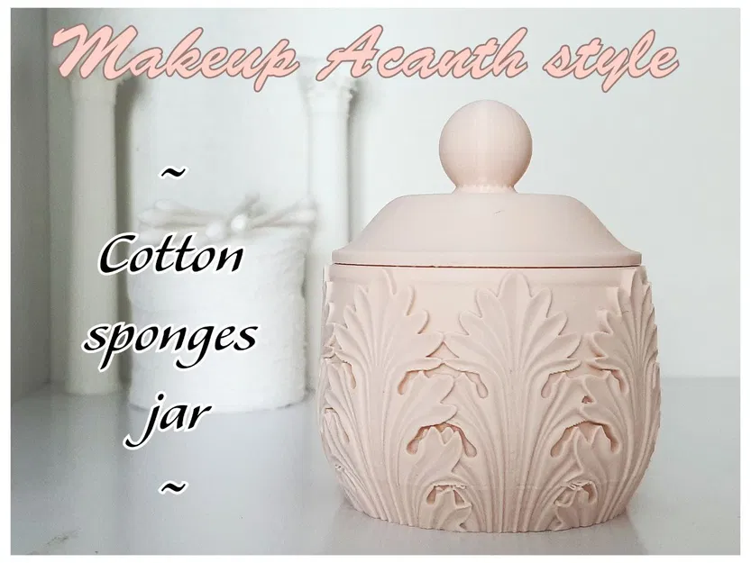 Hũ đựng bông tẩy trang (Phong cách Acanth) - Image 1