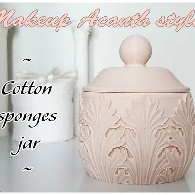 Hũ đựng bông tẩy trang (Phong cách Acanth)