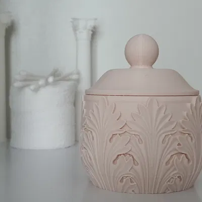 Hũ đựng bông tẩy trang (Phong cách Acanth)