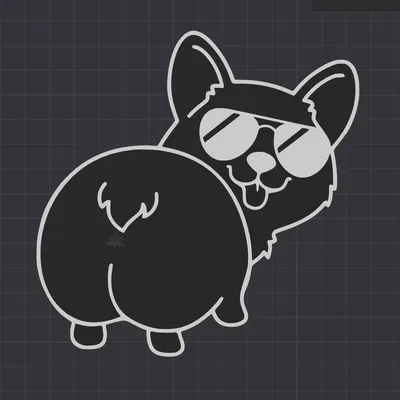 Kẹp miệng túi hình mông Corgi siêu đáng yêu