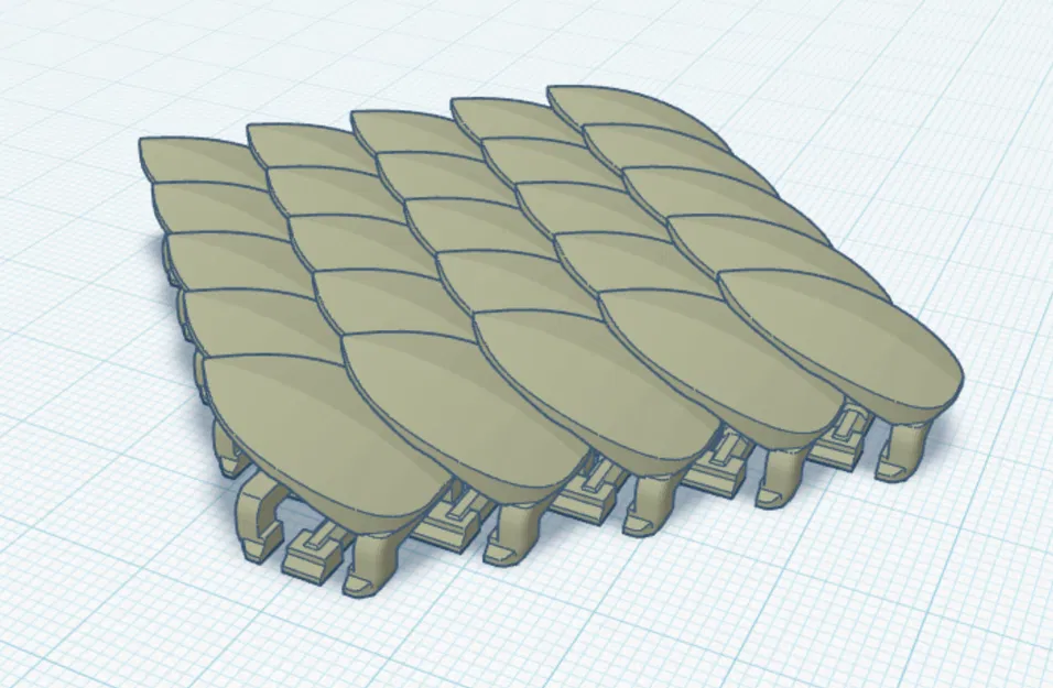 Mô hình vảy rồng kết nối linh hoạt (Connectable Dragon Scales) 3D - Image 1