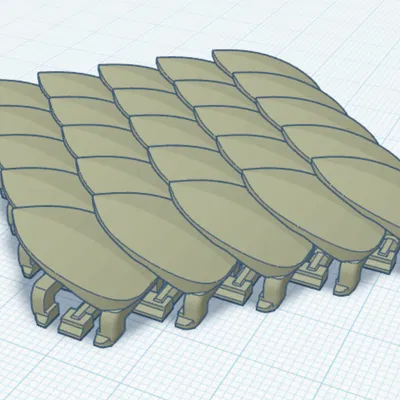Mô hình vảy rồng kết nối linh hoạt (Connectable Dragon Scales) 3D