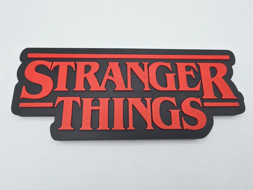 Mô hình trang trí Logo Stranger Things 3D (Dễ in, không cần AMS) - Image 1