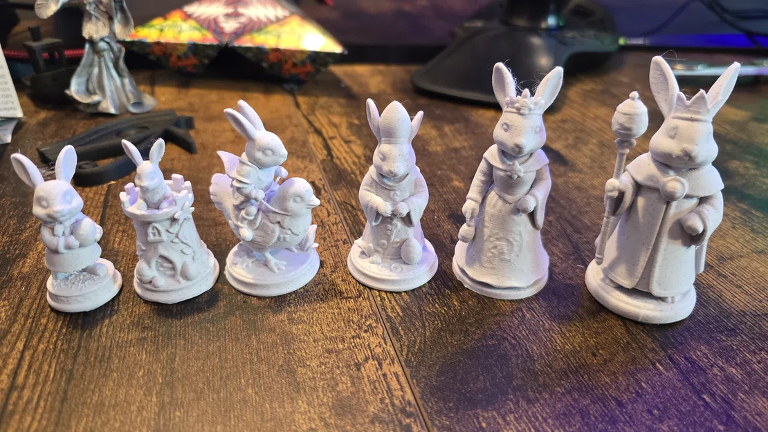 Bộ quân cờ vua Easter Bunny in 3D độc đáo cho Lễ Phục Sinh - Image 2