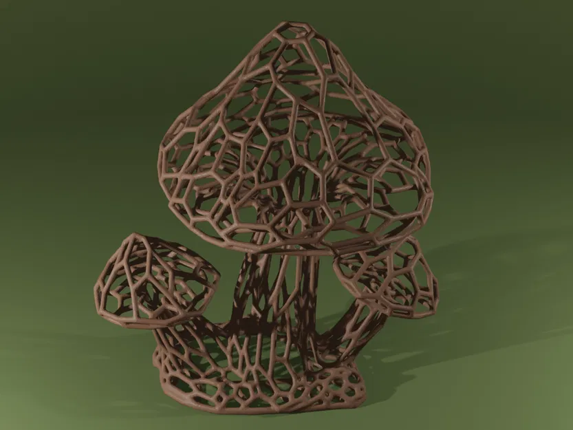 Mô hình cụm nấm Voronoi trang trí đẹp mắt - Image 1