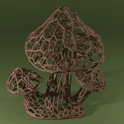 Mô hình cụm nấm Voronoi trang trí đẹp mắt