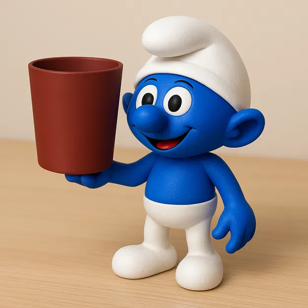 Ống đựng bút hình Xì Trum (Smurf Penholder) - Image 1