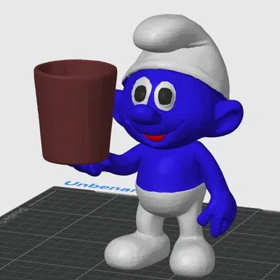 Ống đựng bút hình Xì Trum (Smurf Penholder)