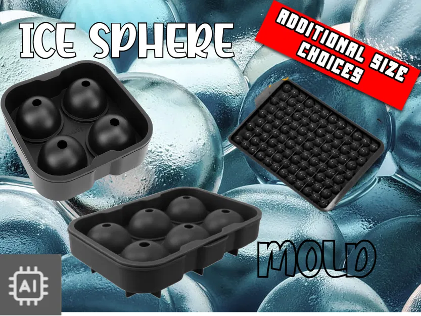 Khuôn Làm Đá Hình Cầu (Nhiều Kích Thước) Bao Gồm Cả Khuôn MINI - Image 1
