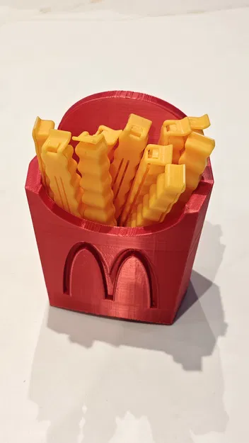Mô hình hộp đựng đồ kiểu dáng khoai tây chiên McDonald's (In 3D) - Image 1