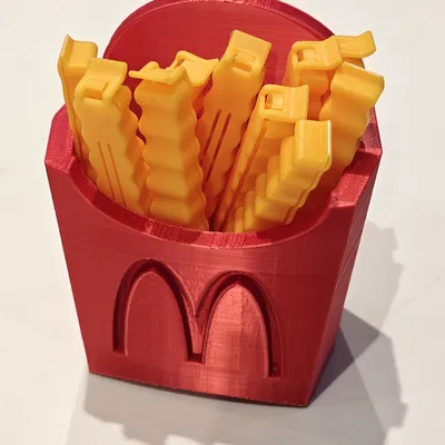 Mô hình hộp đựng đồ kiểu dáng khoai tây chiên McDonald's (In 3D)