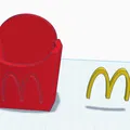 Mô hình hộp đựng đồ kiểu dáng khoai tây chiên McDonald's (In 3D) - Thumbnail 2