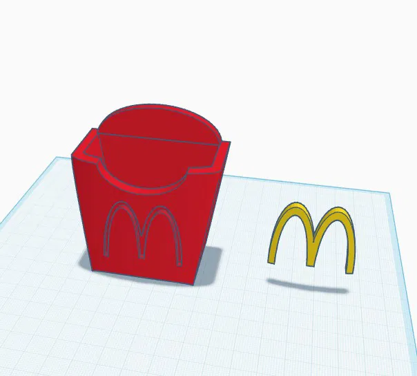 Mô hình hộp đựng đồ kiểu dáng khoai tây chiên McDonald's (In 3D) - Image 3