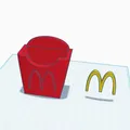 Mô hình hộp đựng đồ kiểu dáng khoai tây chiên McDonald's (In 3D) - Thumbnail 3