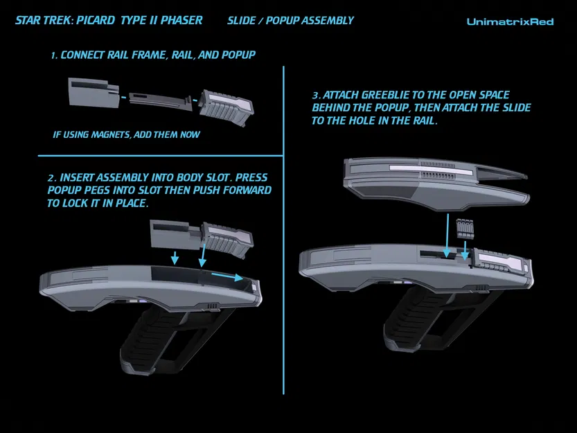 Star Trek: Picard Phaser - Mô hình 3D súng Phaser cực chi tiết - Image 3