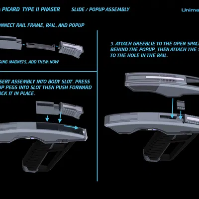 Star Trek: Picard Phaser - Mô hình 3D súng Phaser cực chi tiết